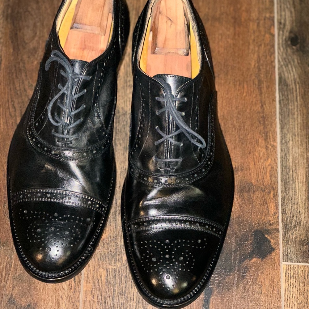 Mercanti Fiorentini Classic Black Oxfords